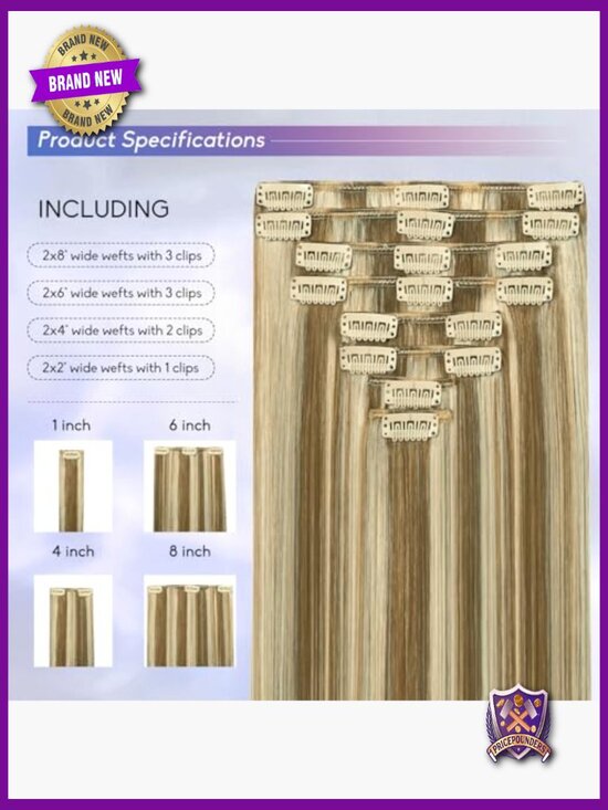 18 Inch 100g 8pcs Clip In Hair Extensions Real Remy Human Hair Straight main image 5